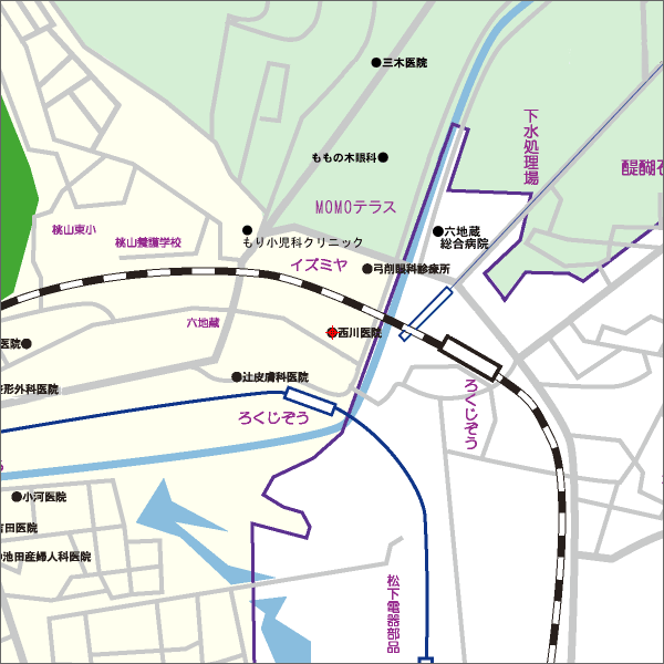 西川医院の地図