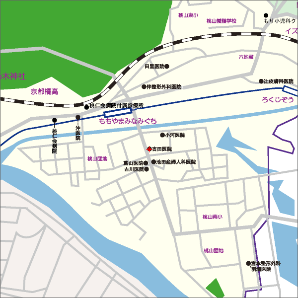 吉田医院の地図