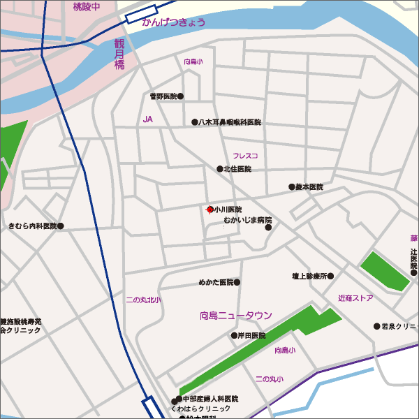 小川医院の地図
