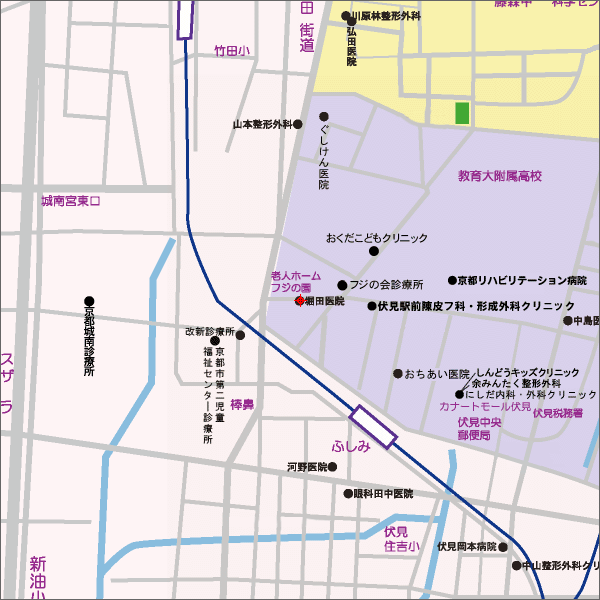 堀田医院の地図